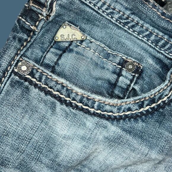 BKE ZAC Straight Leg LightWash Distrssed Jeans Size 30x29 - Picture 5 of 8